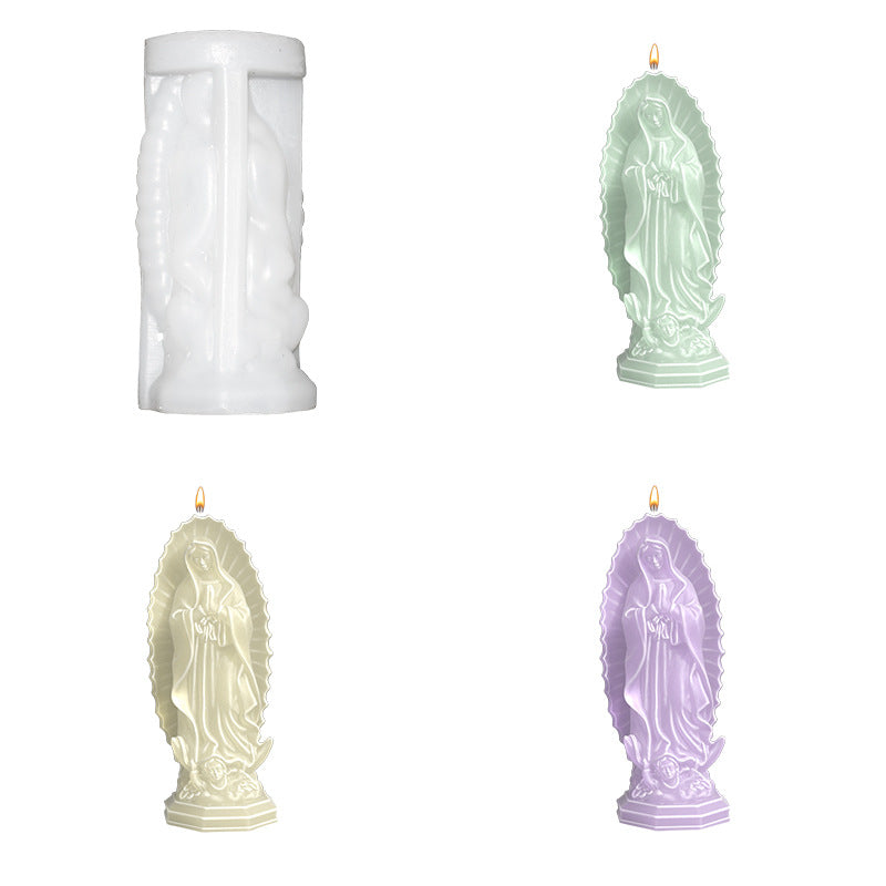 Molde Virgen Maria y Virgen Guadalupe Religiosos para Velas Resina y Decoración