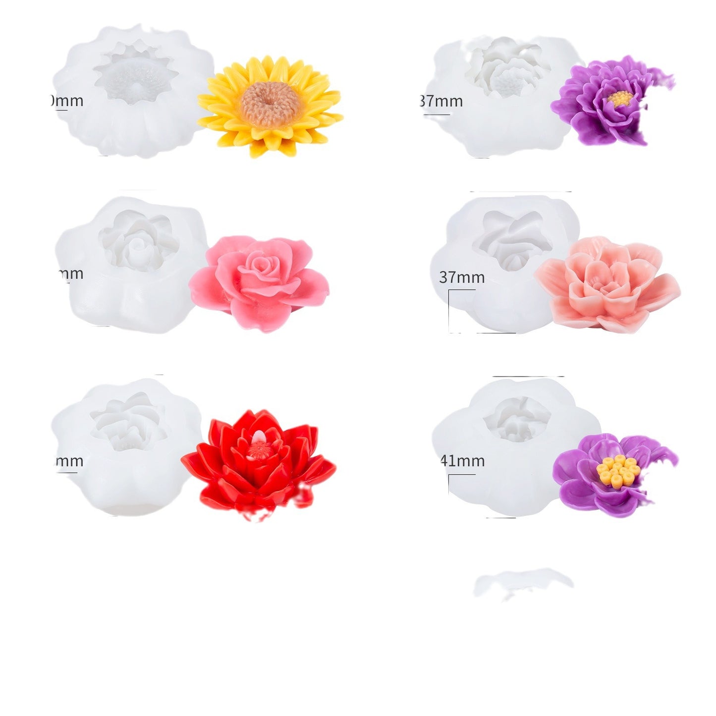 Molde para Velones y Jabones en Forma de Flor