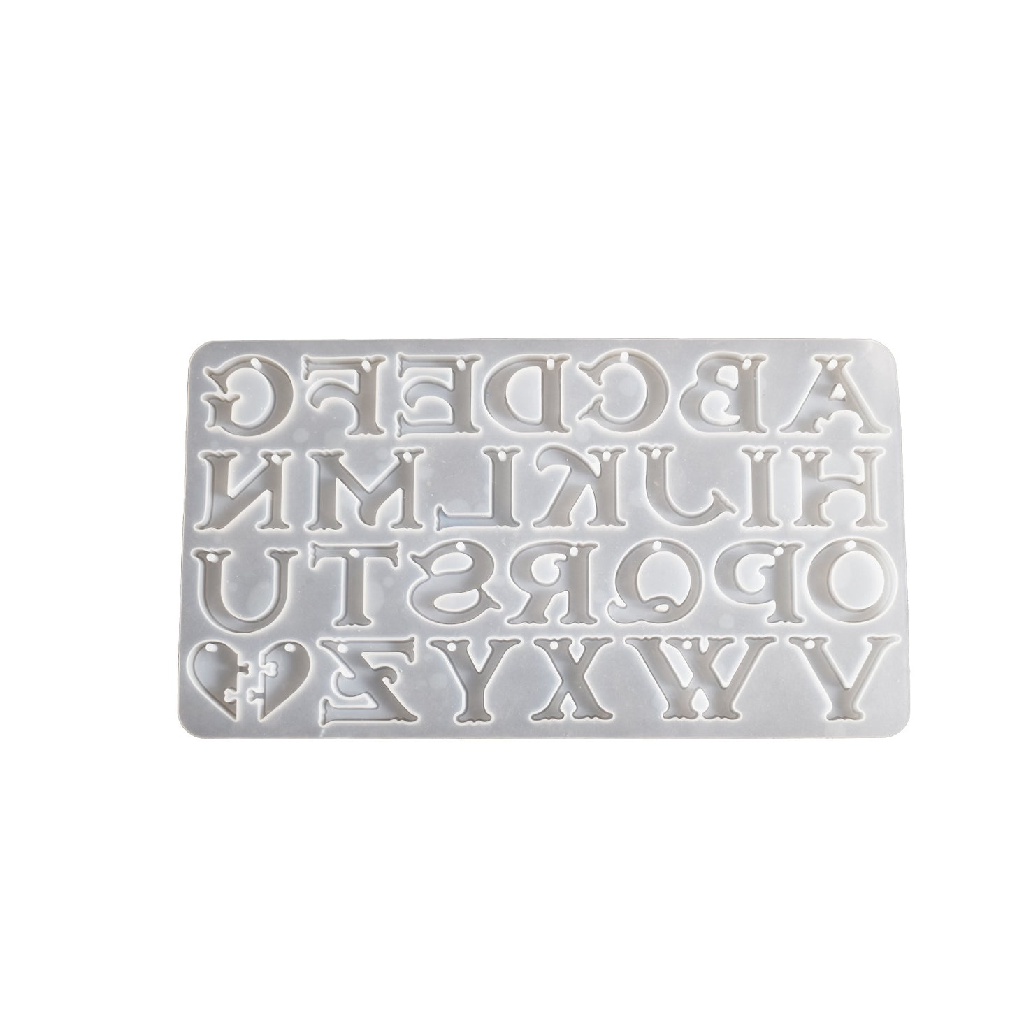 Molde en silicon de Letras para Llaveros en Resina