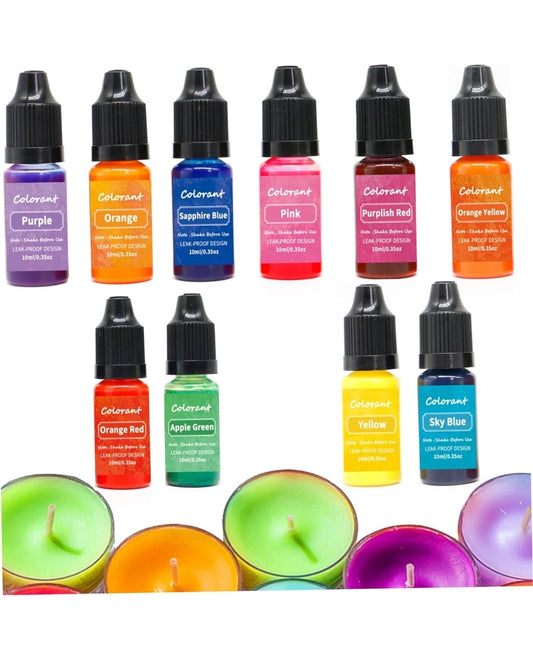 Kit de pigmentos líquidos para Velones Cera y Jabones 12 Colores