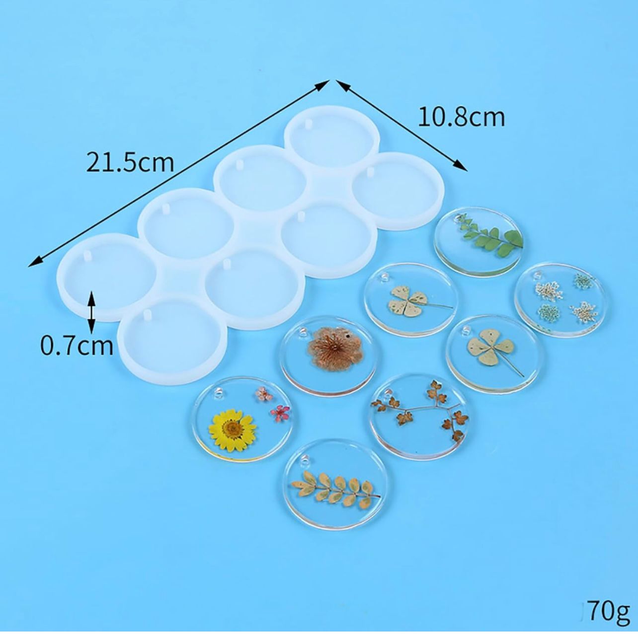 Molde de Circulo de 5cm de 8 unidades