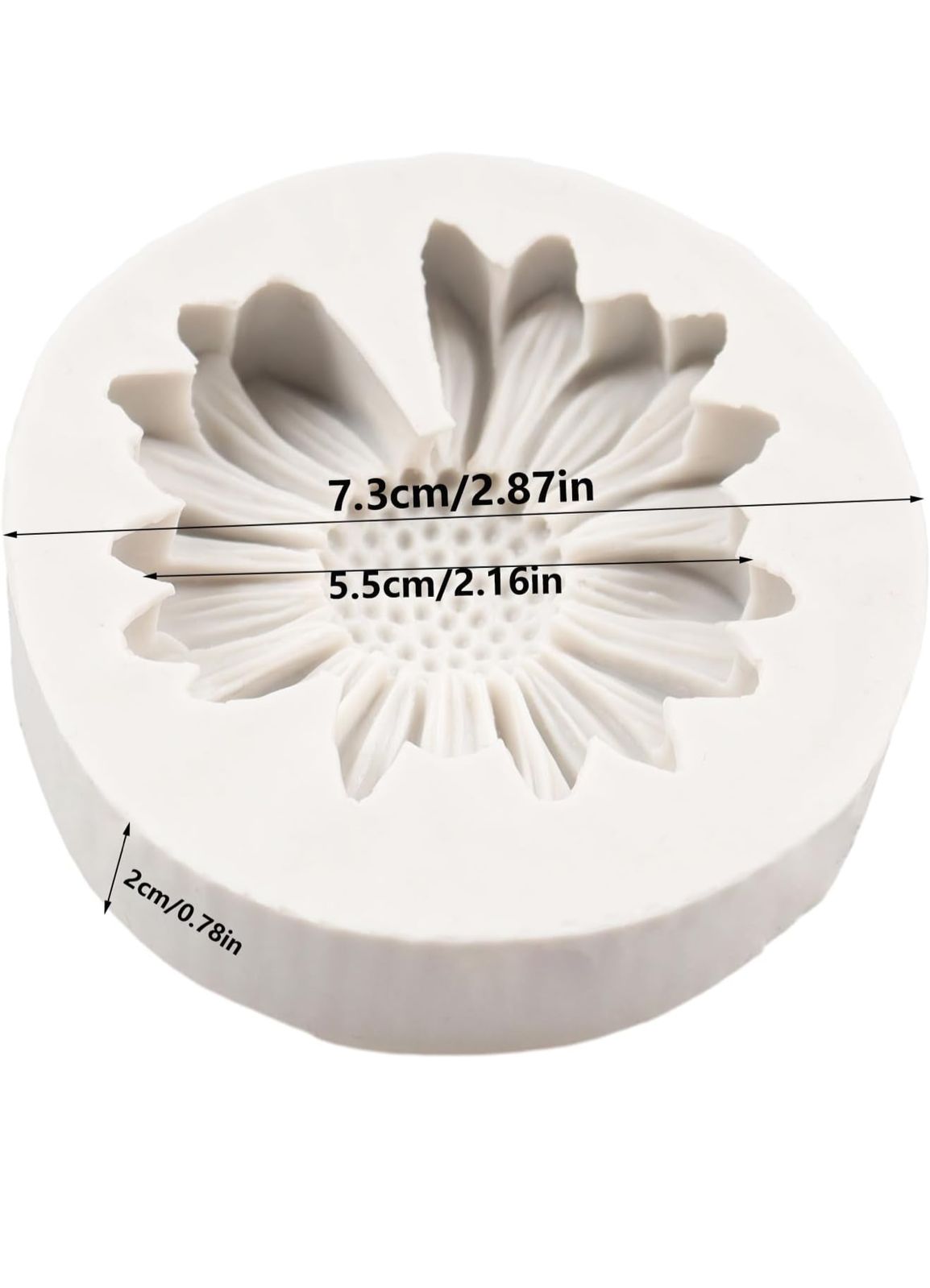 Molde de margarita para velas , resina y jabones