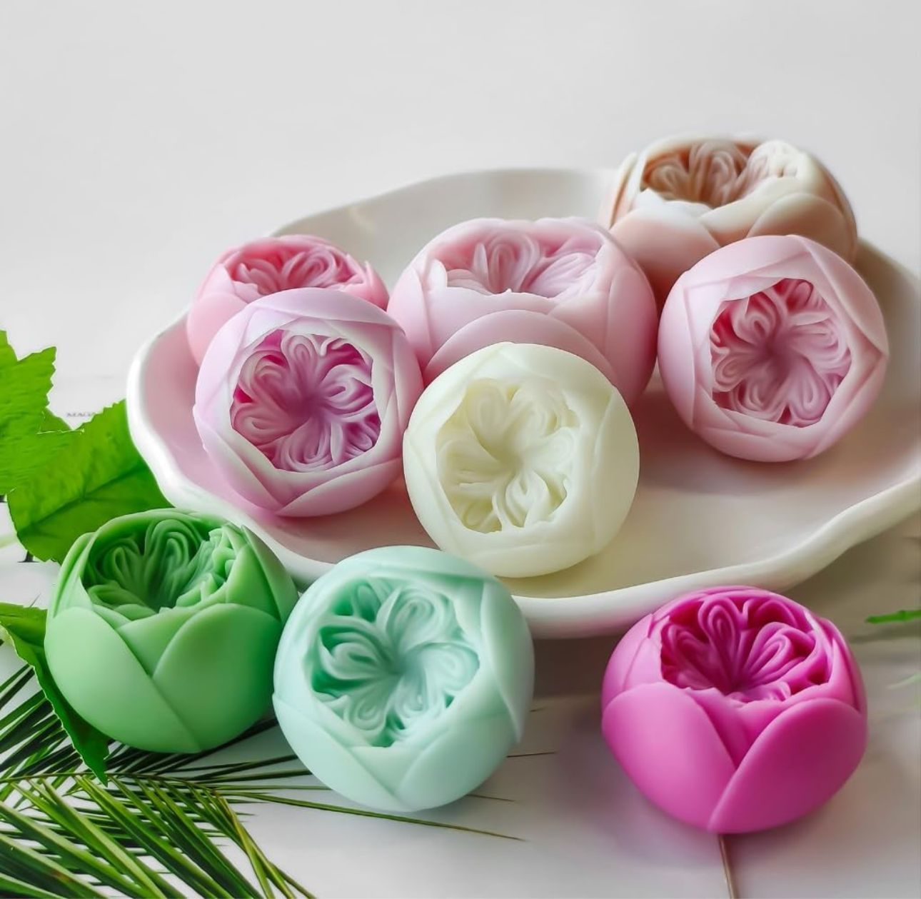 Molde para Velones y Jabones en Forma de Flores