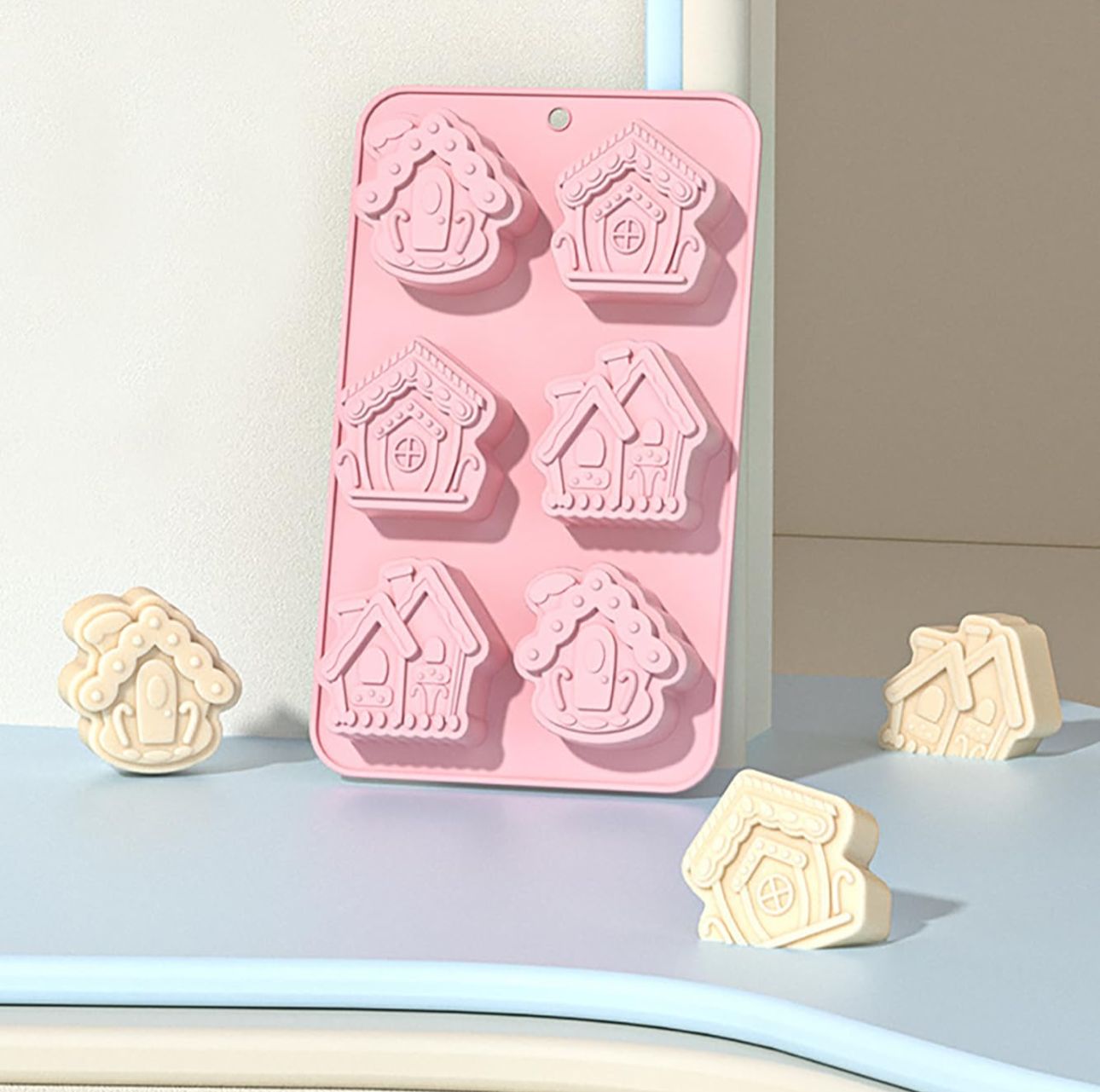 Molde para jabones con forma de Casitas