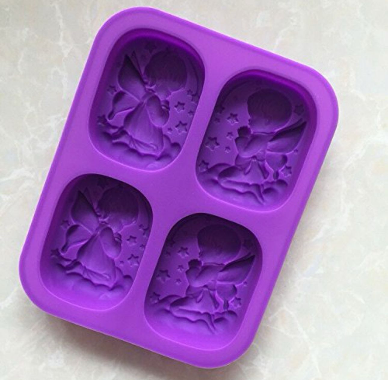 Molde para jabones con figuras de niños angeles