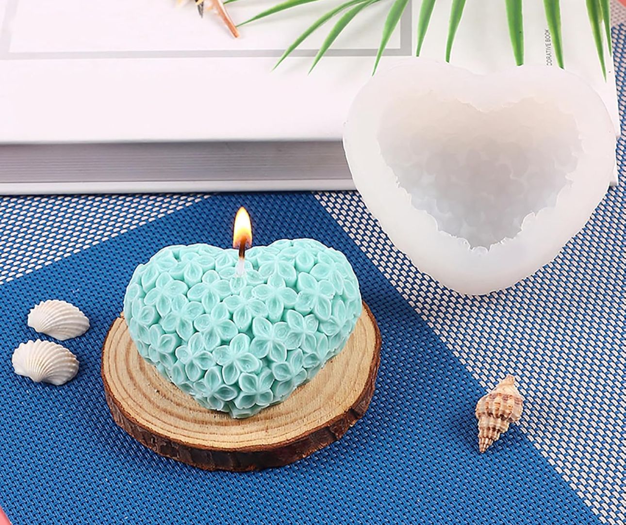 Molde de corazón para velas