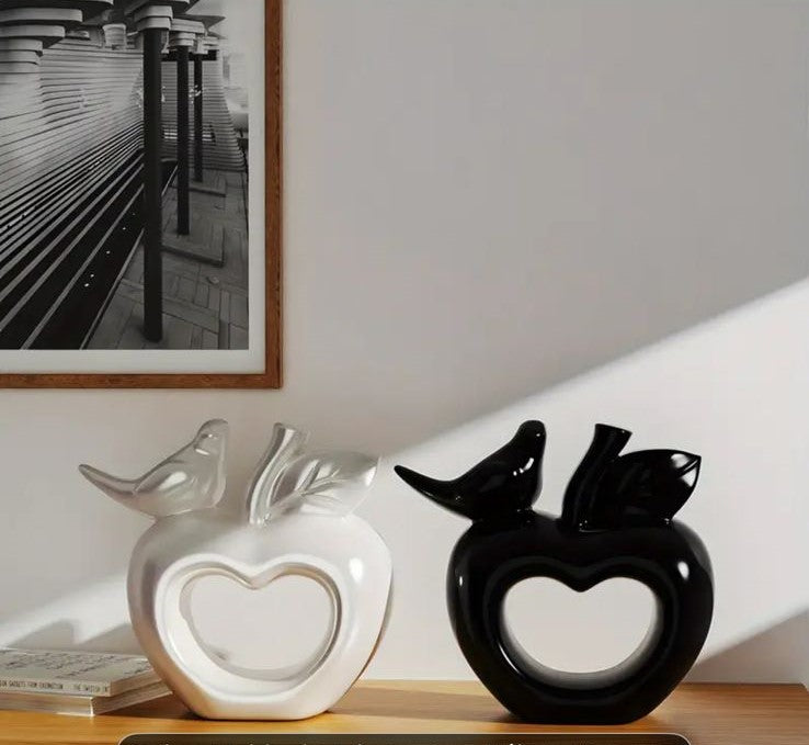 Molde de Adorno de corazón con ave