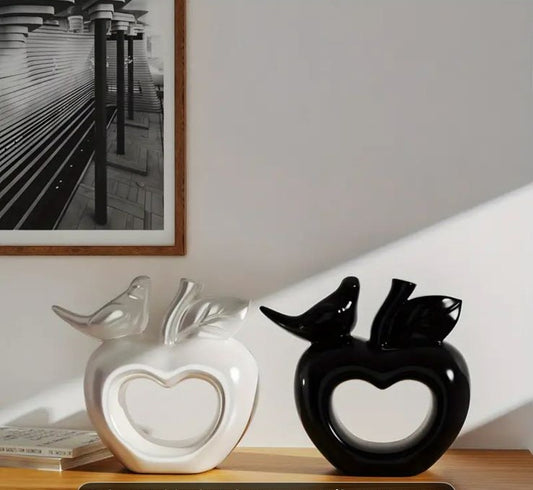 Molde de Adorno de corazón con ave