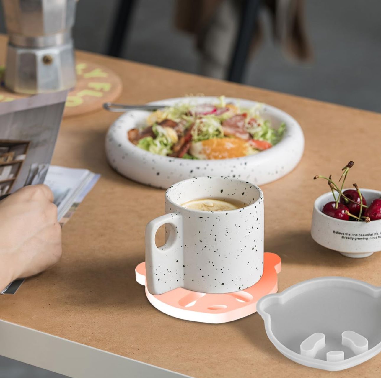 Set de porta vasos en forma de Panda