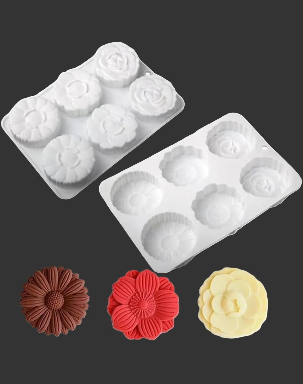 Molde de Flores para Jabones, Comestibles, Chocolate y Bizcocho