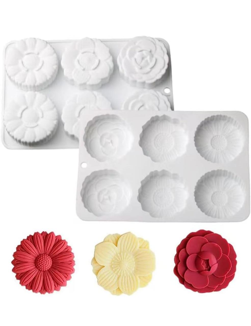 Molde de Flores para Jabones, Comestibles, Chocolate y Bizcocho