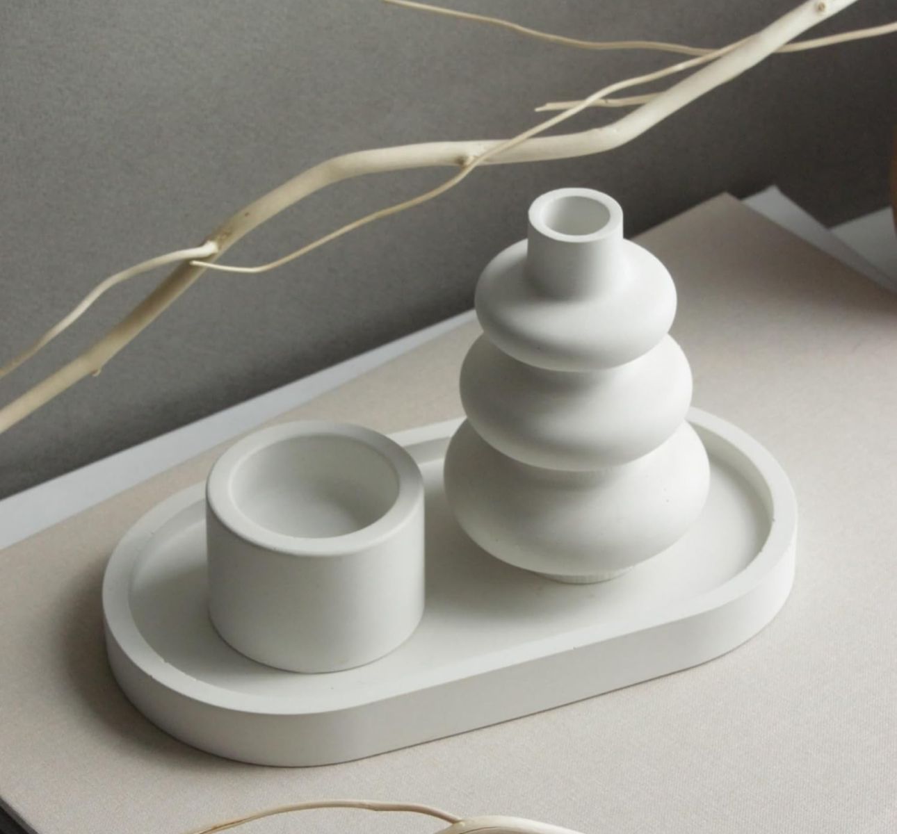 Moldes de Bandeja y Tarro Decortativos Set de 3 molde para Resina Ecologica y Yeso