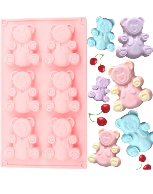 Molde de Oso para Jabones Artesanales y Manualidades, Comestibles, Chocolate y Bizcocho