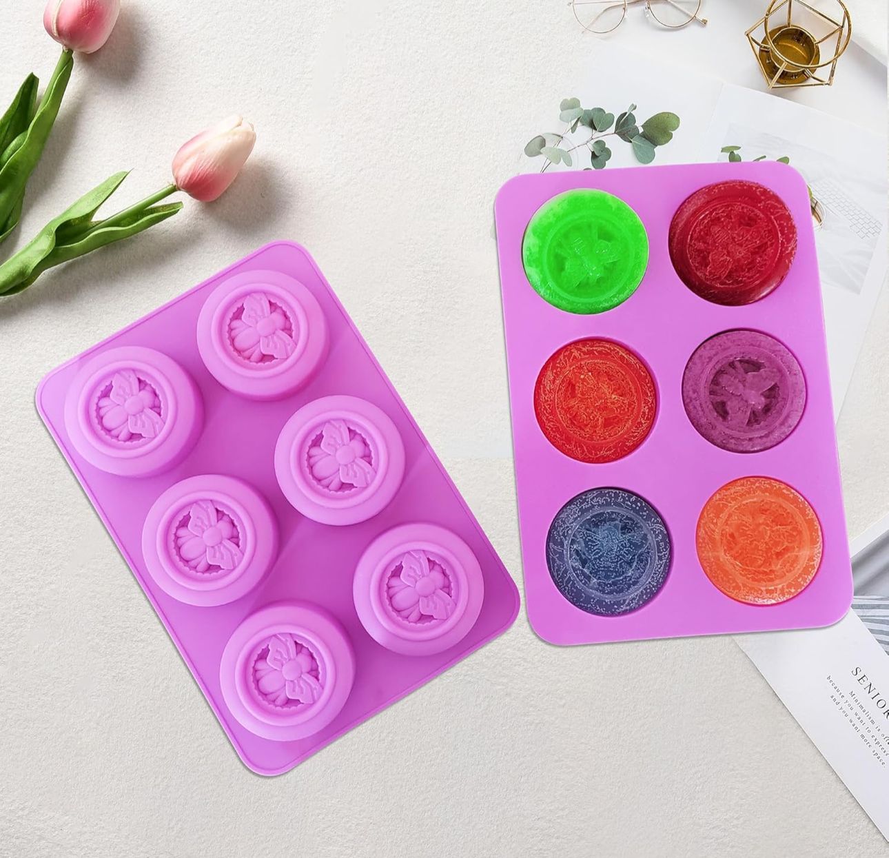 Molde de Libelula para Jabones Artesanales, Comestibles, Chocolate y Bizcocho