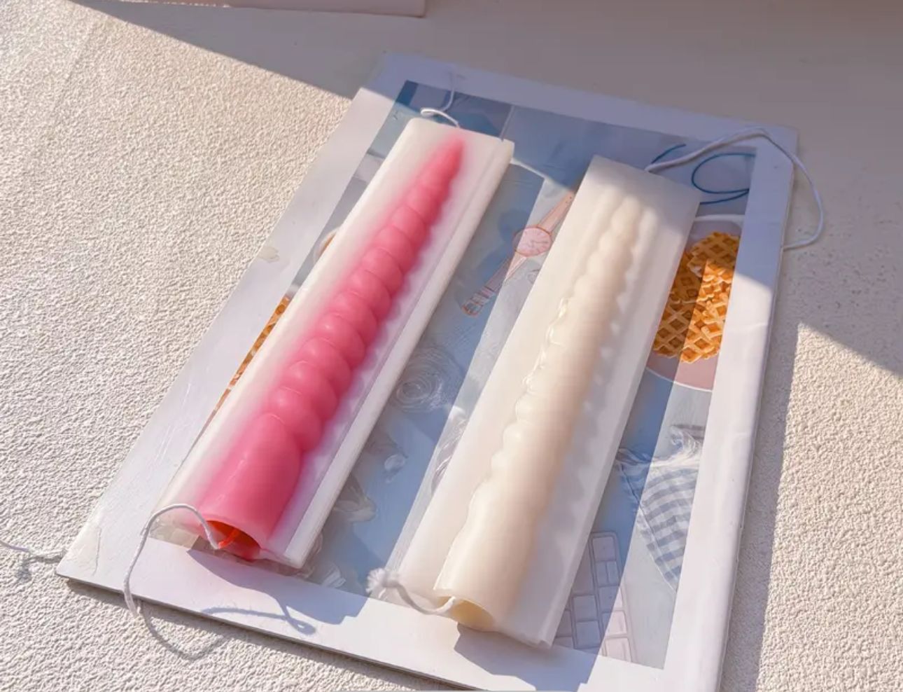 Molde de Velas Pilar en Espiral para Candelabros, Bautizos y Decoración