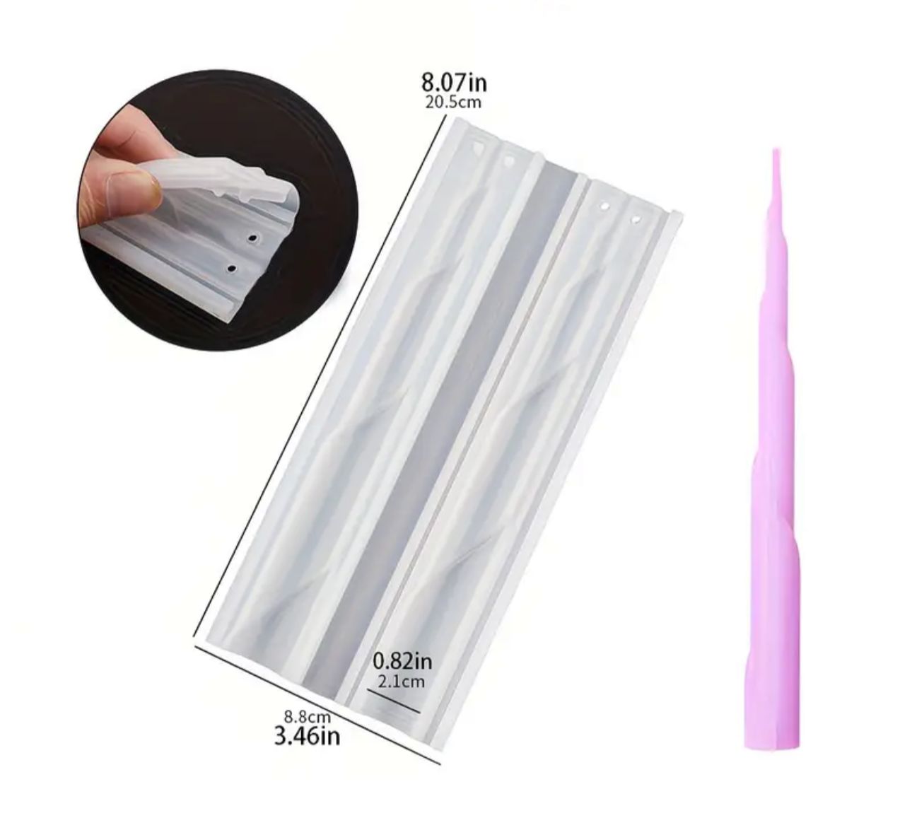 Molde de Velas Pilar en Espiral para Candelabros, Bautizos y Decoración