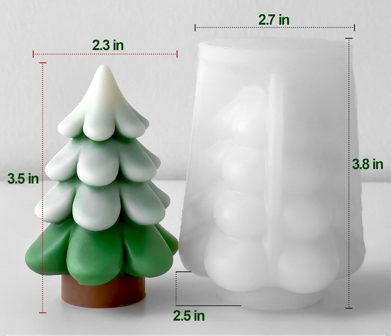 Molde para Arbolitos Navideños para velas y adornos Arbol Navidad