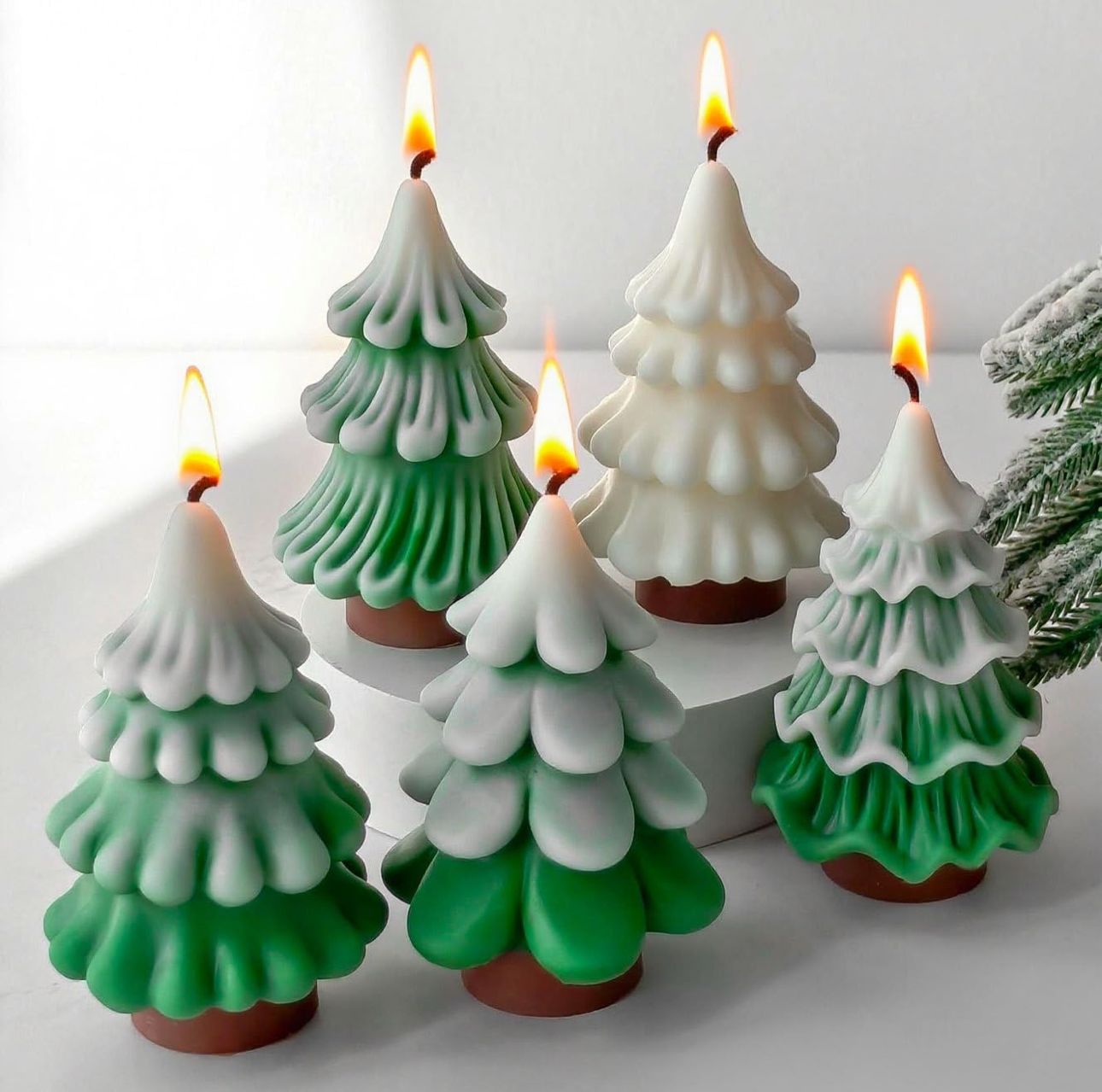 Molde para Arbolitos Navideños para velas y adornos Arbol Navidad