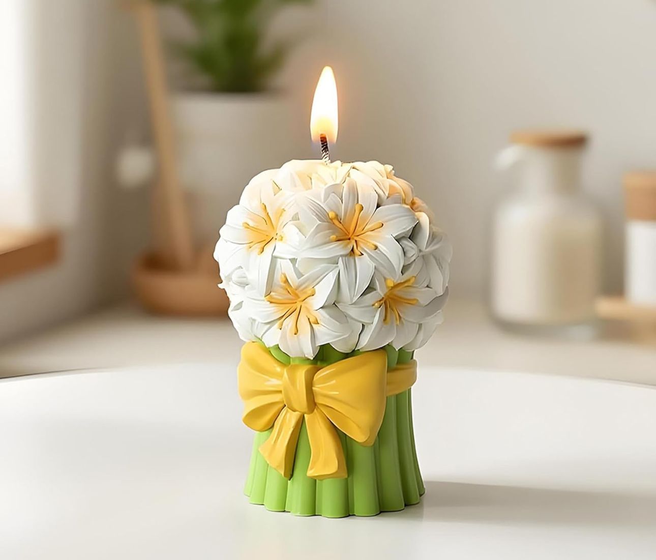 Molde de Tulipanes Flor de Gardenia y Rosas para Velones