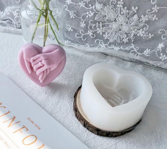 Molde de Vela y Jabones para Decoracion de bodas manos con anillo