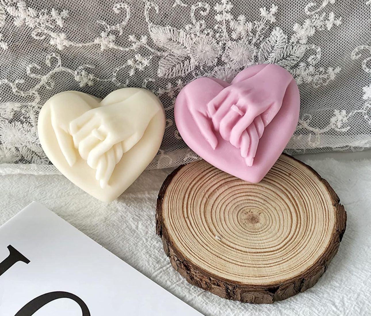 Molde de Vela y Jabones para Decoracion de bodas manos con anillo