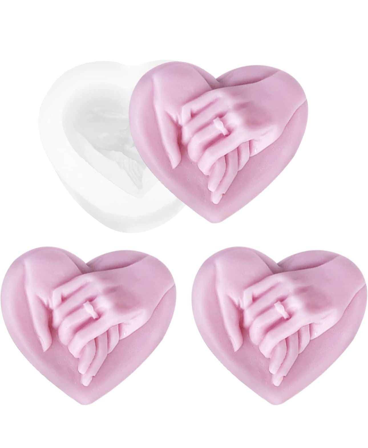 Molde de Vela y Jabones para Decoracion de bodas manos con anillo