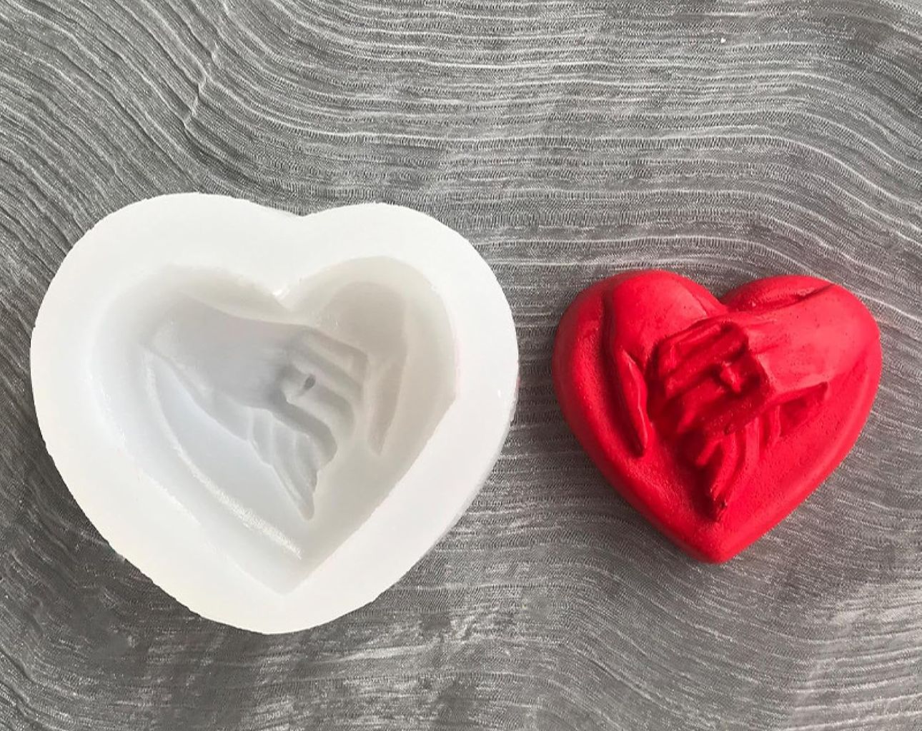 Molde de Vela y Jabones para Decoracion de bodas manos con anillo