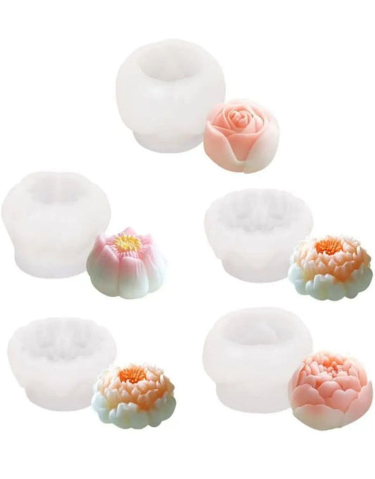 Molde para Velones y Jabones en Forma de Flor