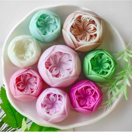 Molde Forma de Flores Capullos de Rosas para Velones, Jabones, Comestibles y Reposteria