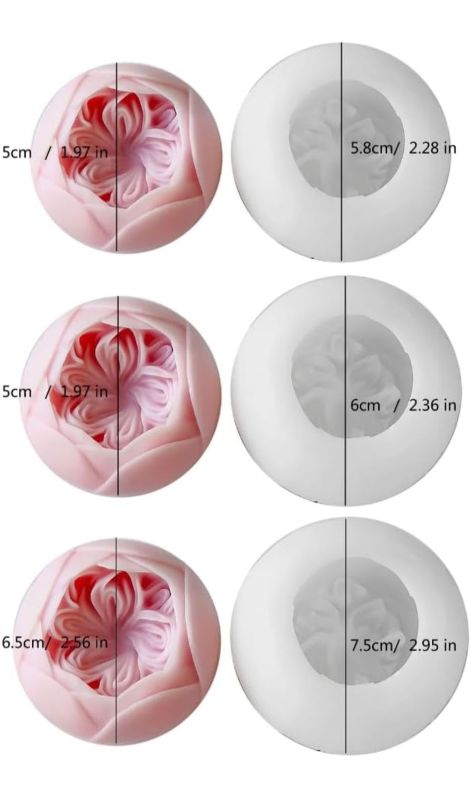 Molde para Velones y Jabones en Forma de Flores
