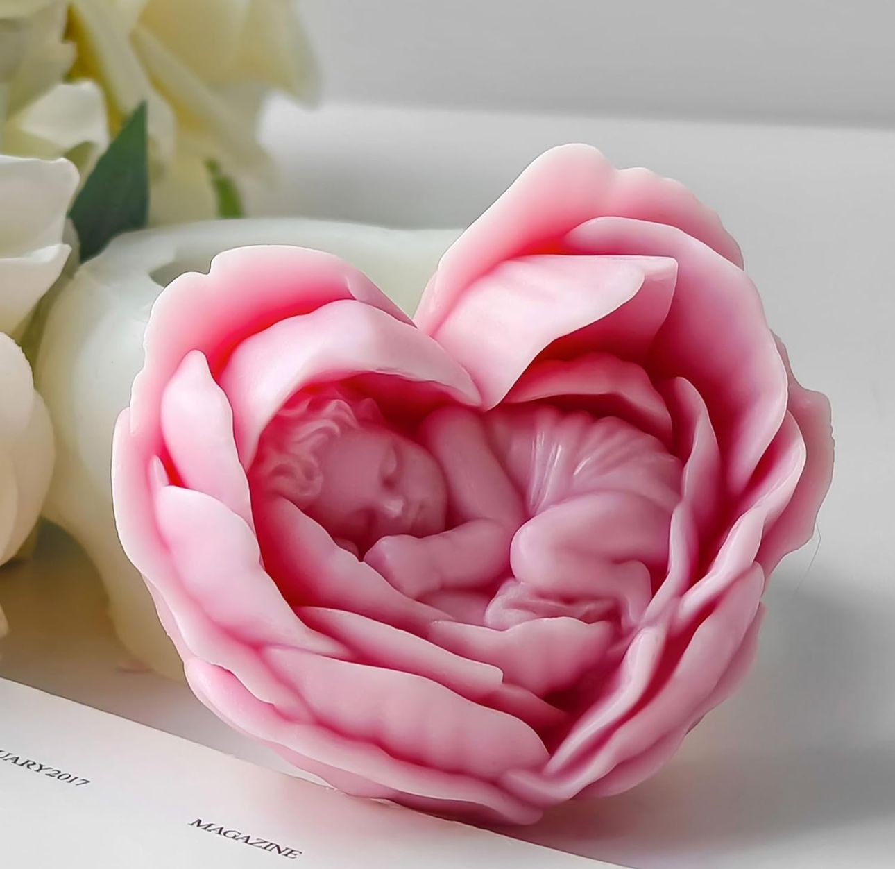 Molde para Velones y Jabones en Forma de Flores