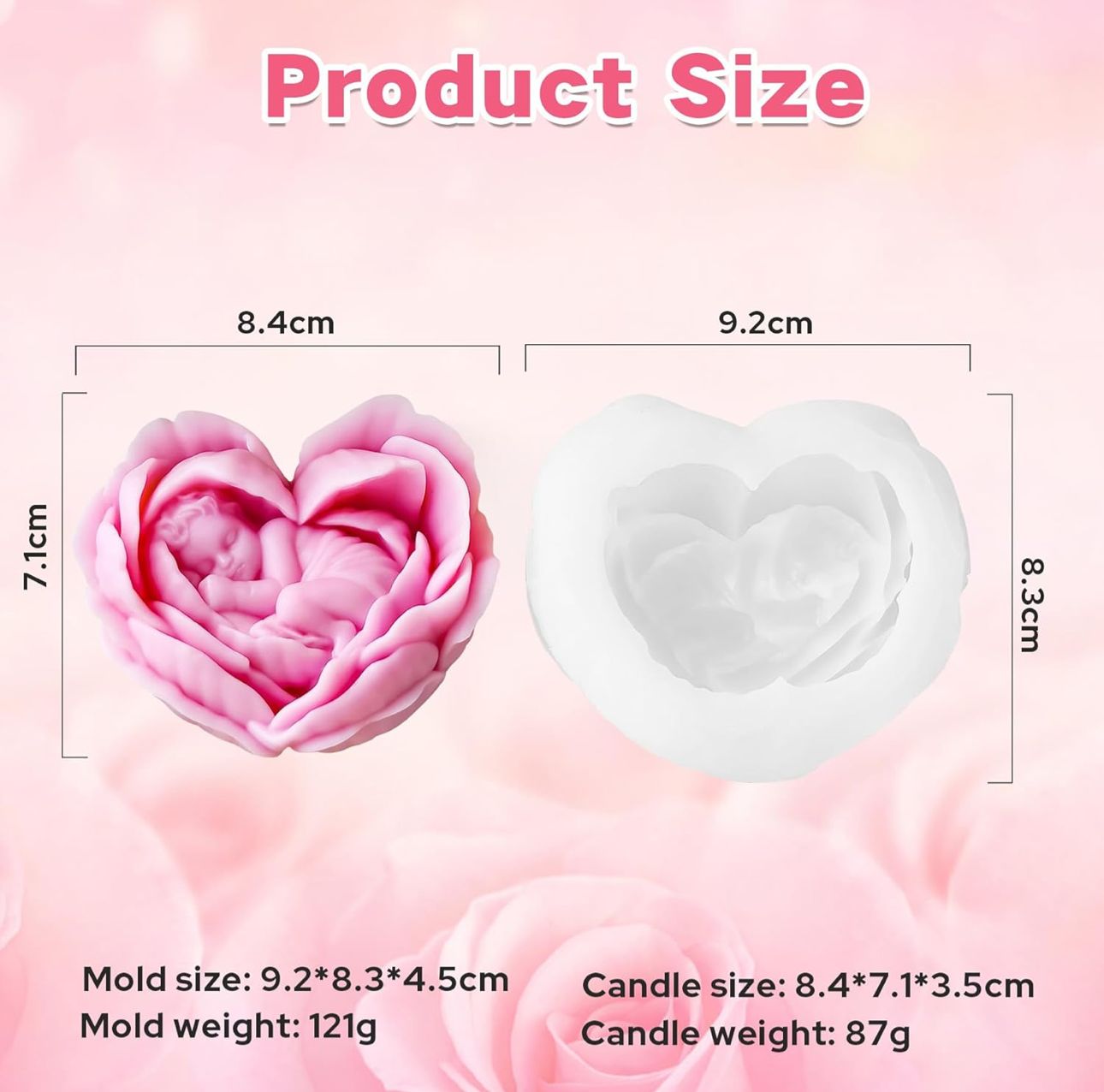 Molde para Velones y Jabones en Forma de Flores