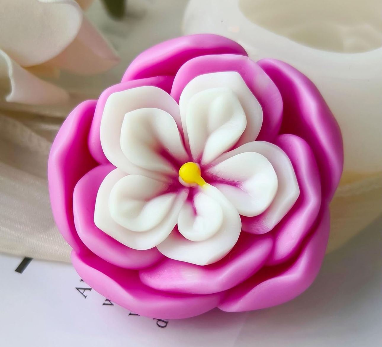 Molde para Velones y Jabones en Forma de Flores