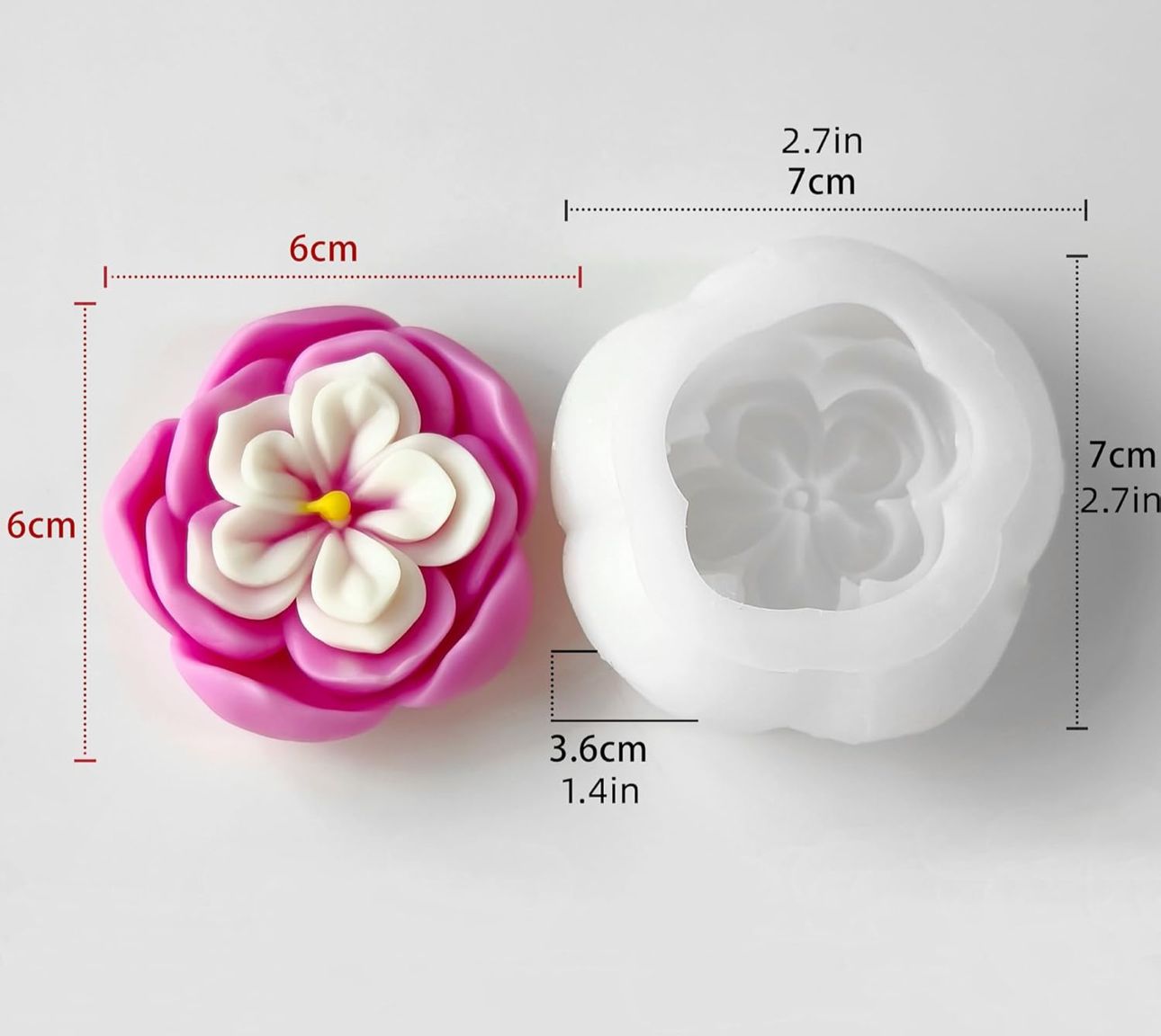 Molde para Velones y Jabones en Forma de Flores