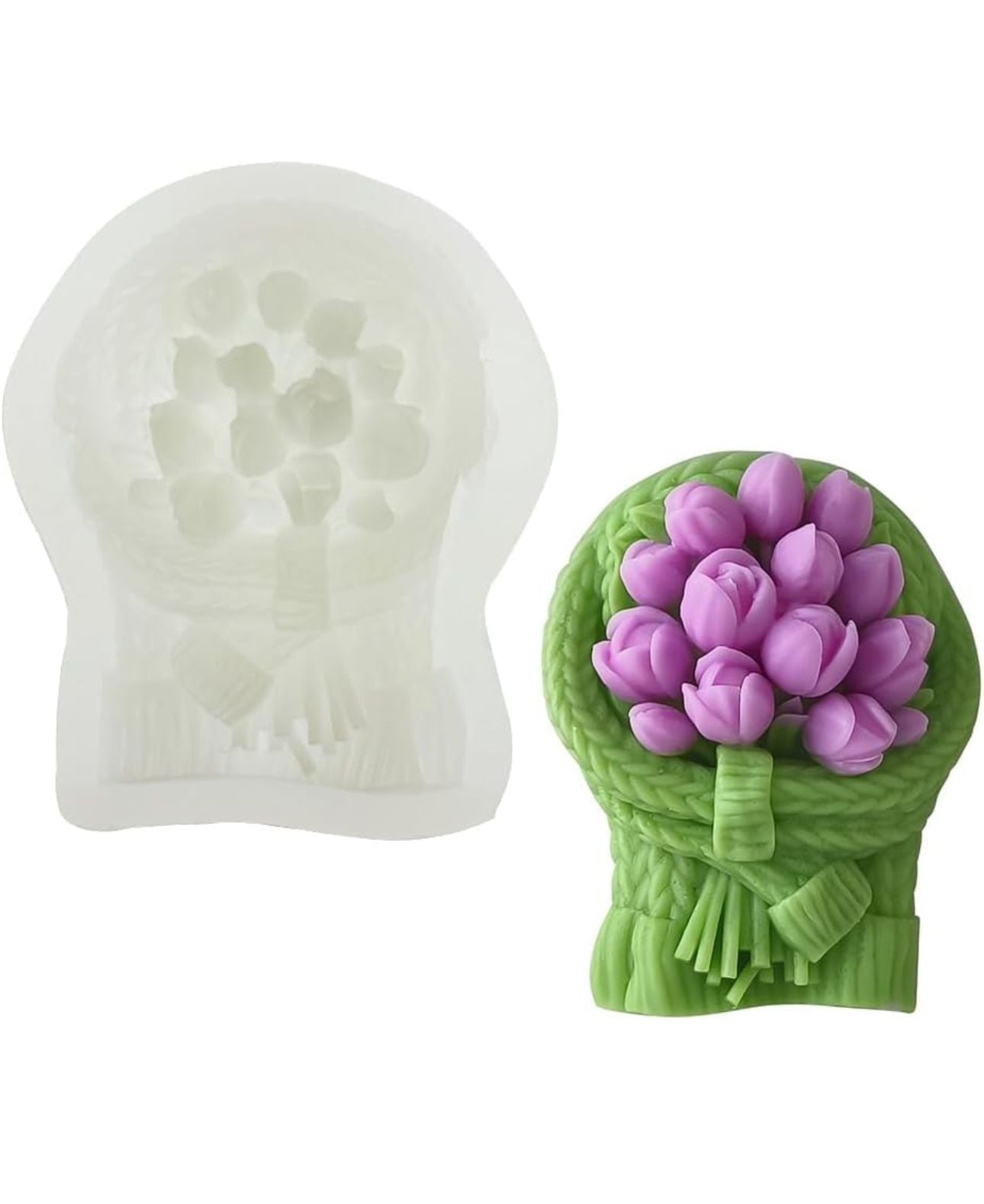 Molde para Velones y Jabones en Forma de Flores
