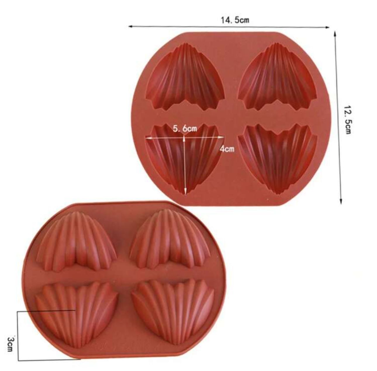 Molde para jabones y chocolates en forma de corazón