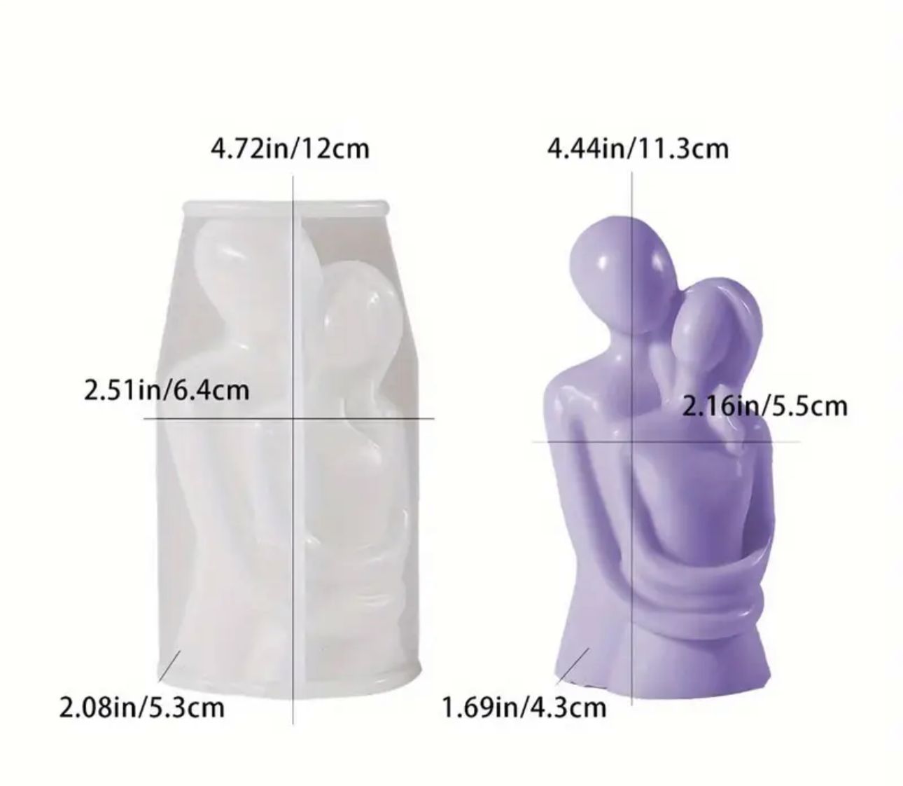 Molde de pareja para velas