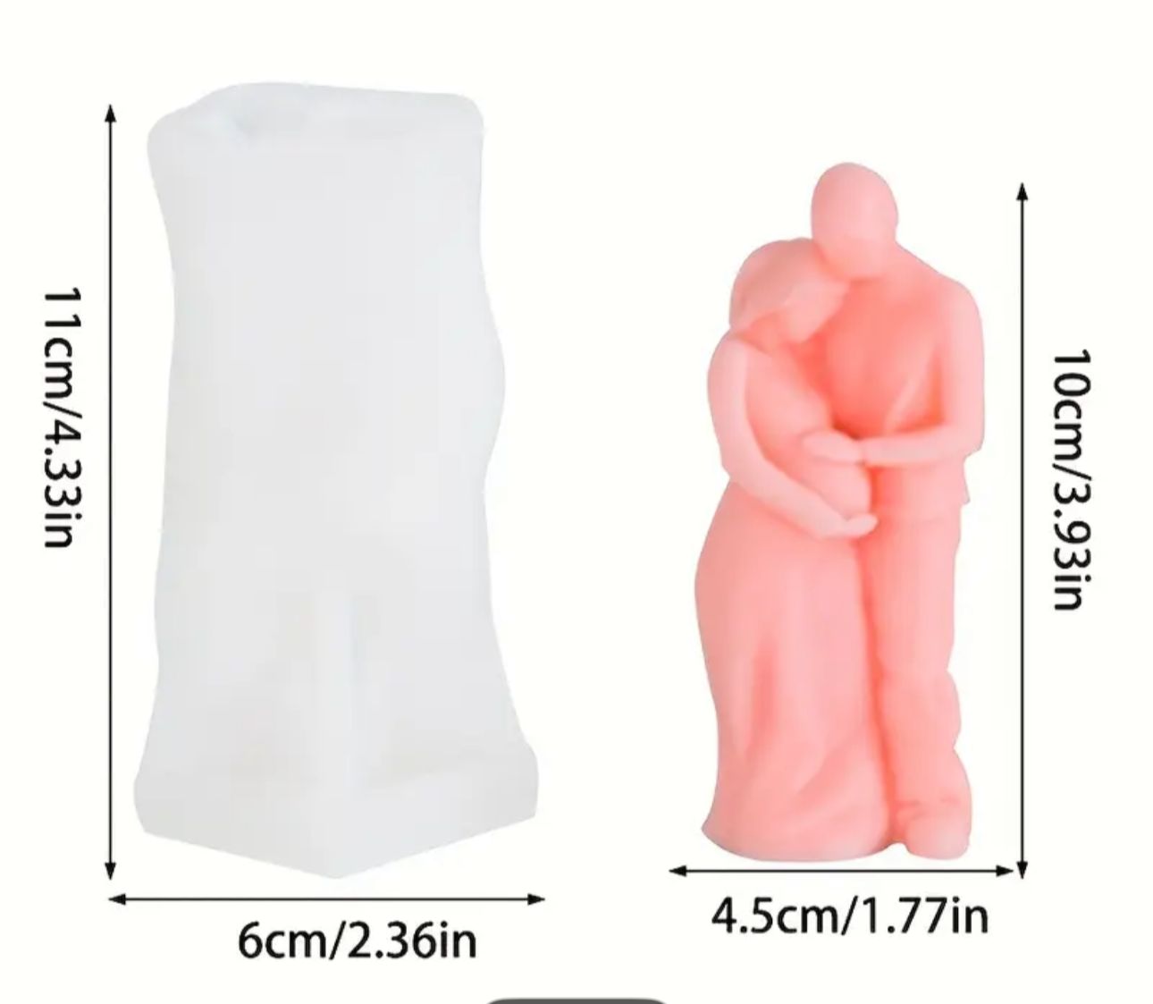 Molde de pareja para velas