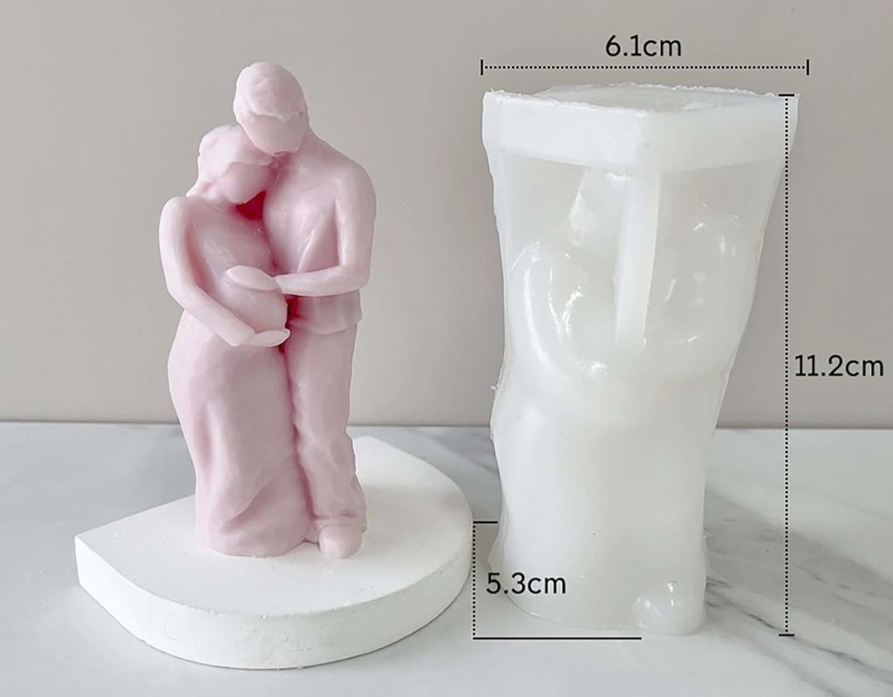 Molde de pareja para velas