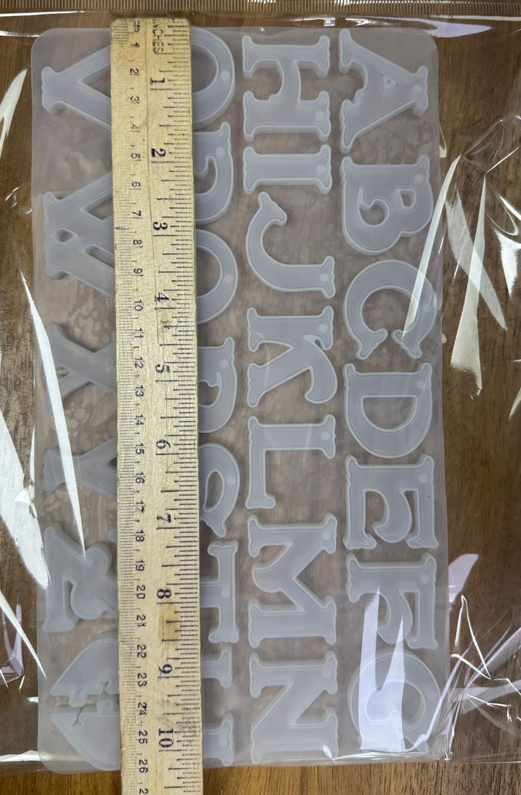 Molde en silicon de Letras y Números para Resina