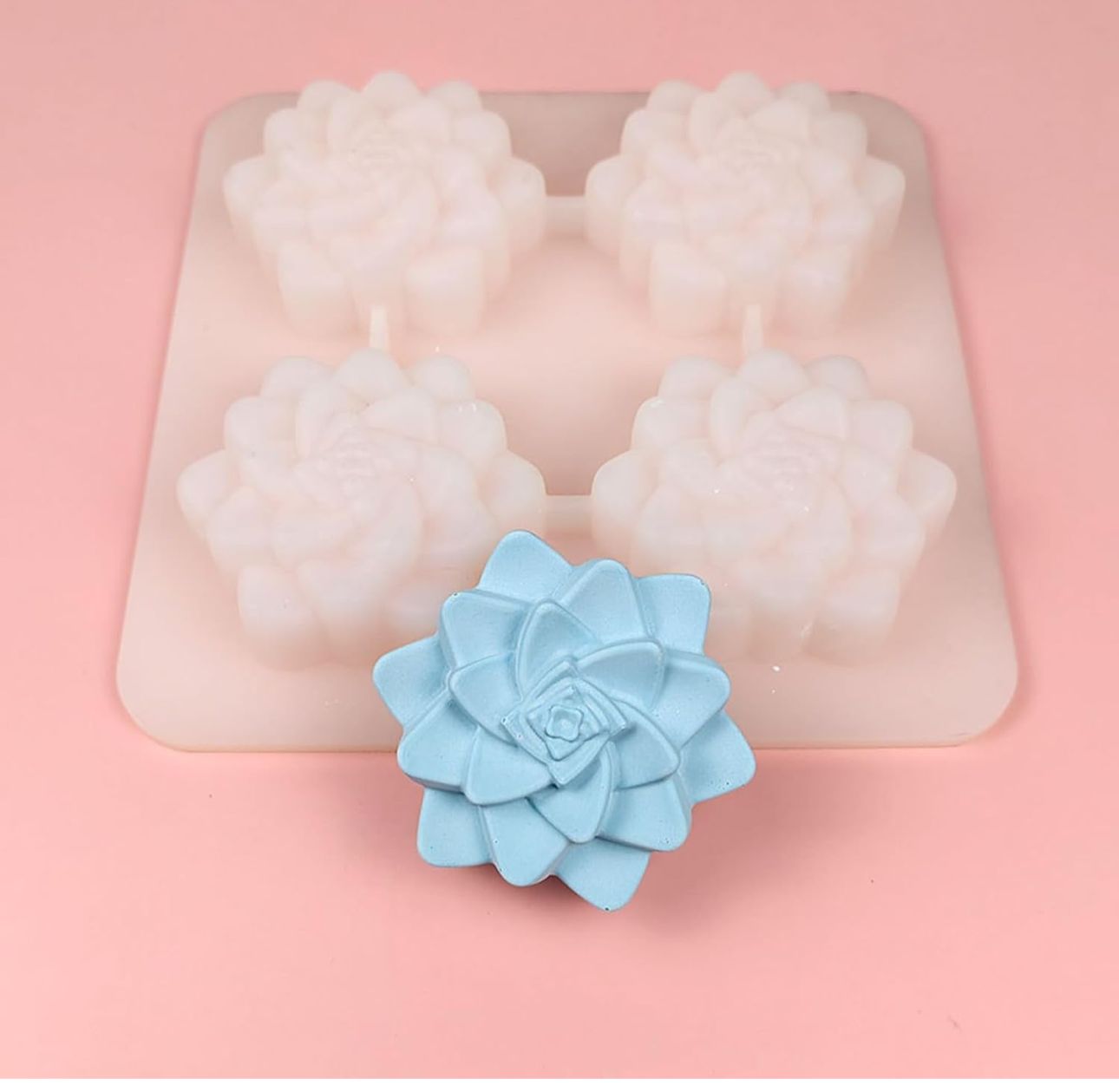 Molde para jabones en forma de flores