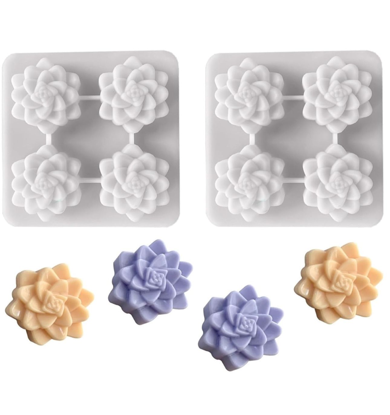Molde para jabones en forma de flores