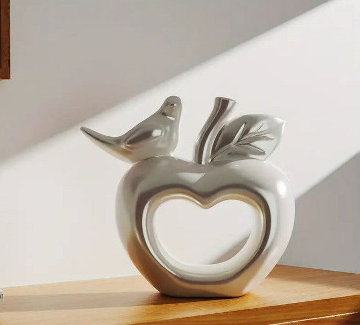 Molde de Adorno de corazón con ave