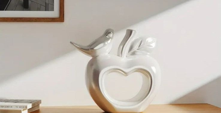 Molde de Adorno de corazón con ave