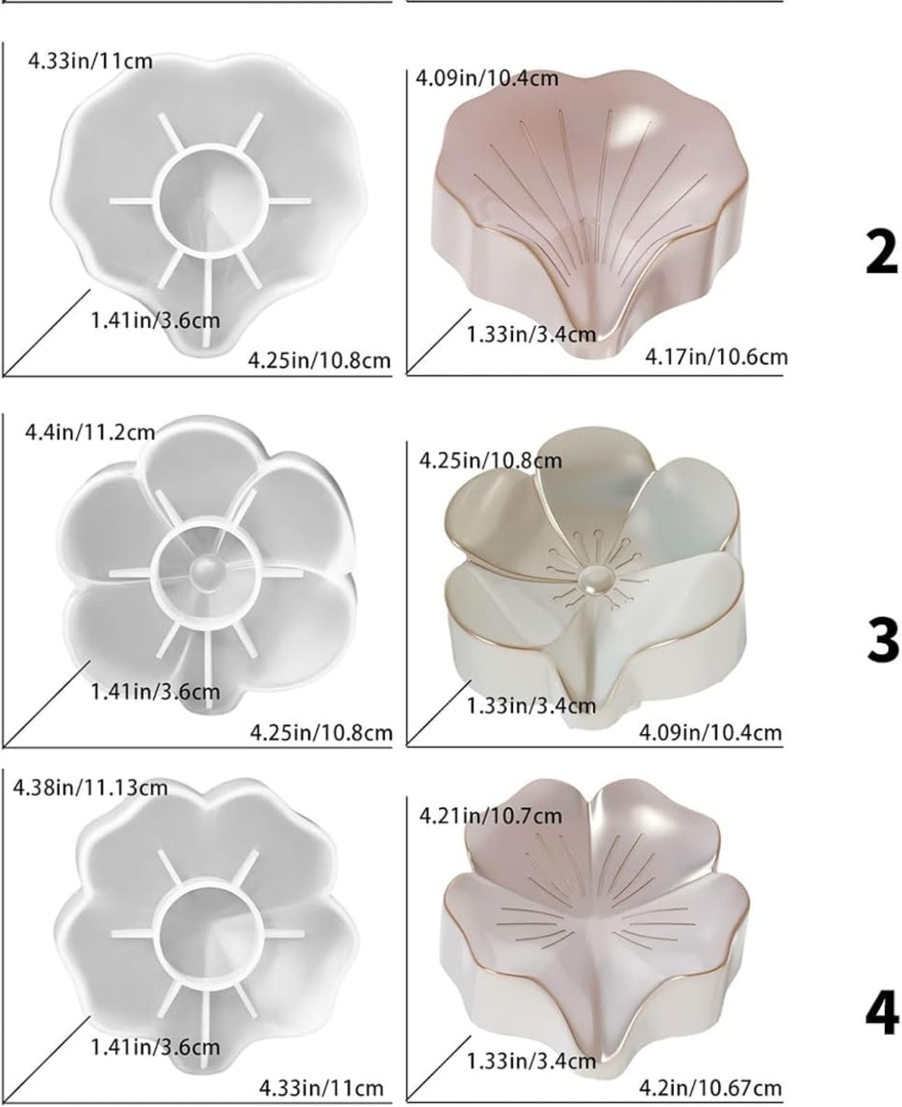 Molde de para Jaboneras con diferente diseños