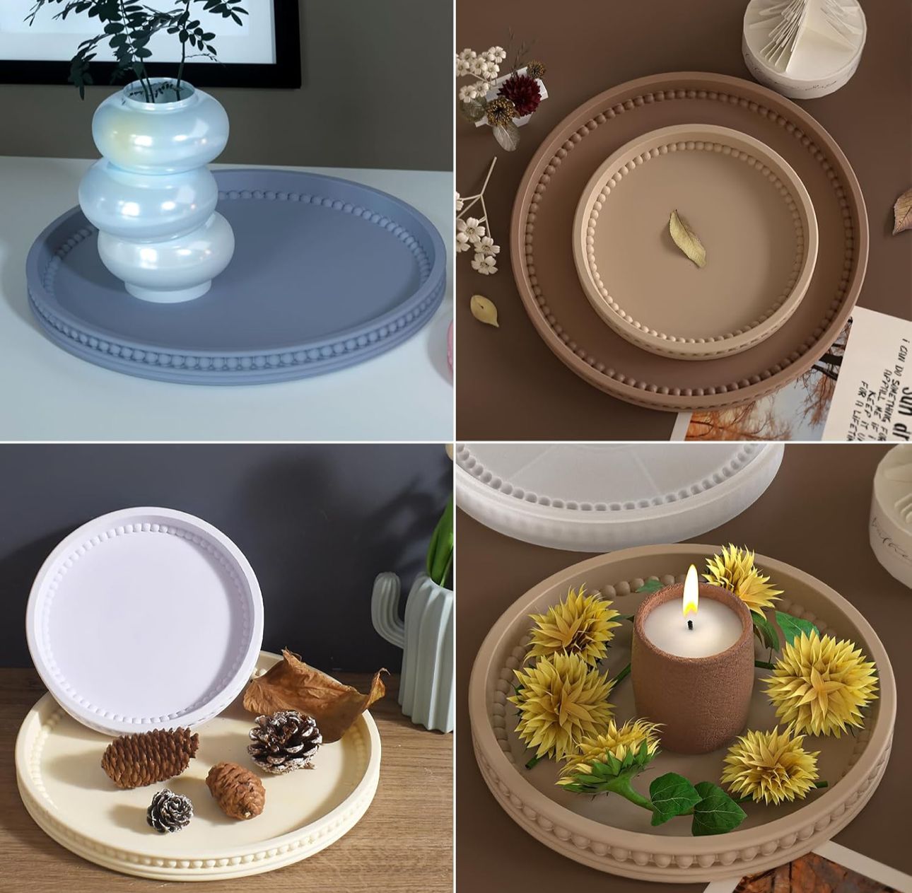 Molde ovalado para Porta Vasos o Bandejas pequenas de Joyero o joyas