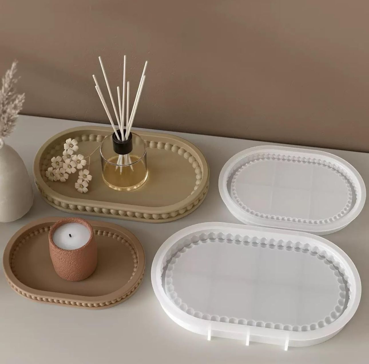 Molde ovalado para Porta Vasos o Bandejas pequenas de Joyero o joyas