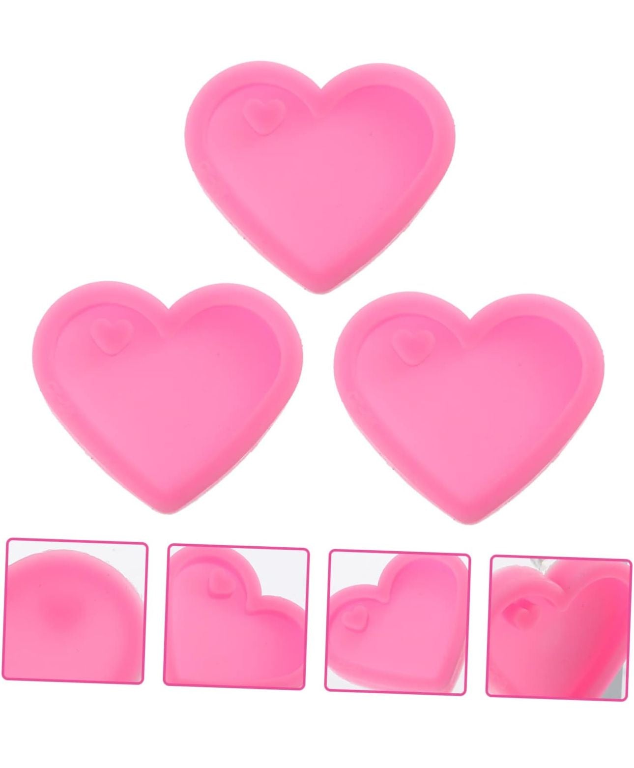 Molde rosado corazón profundo