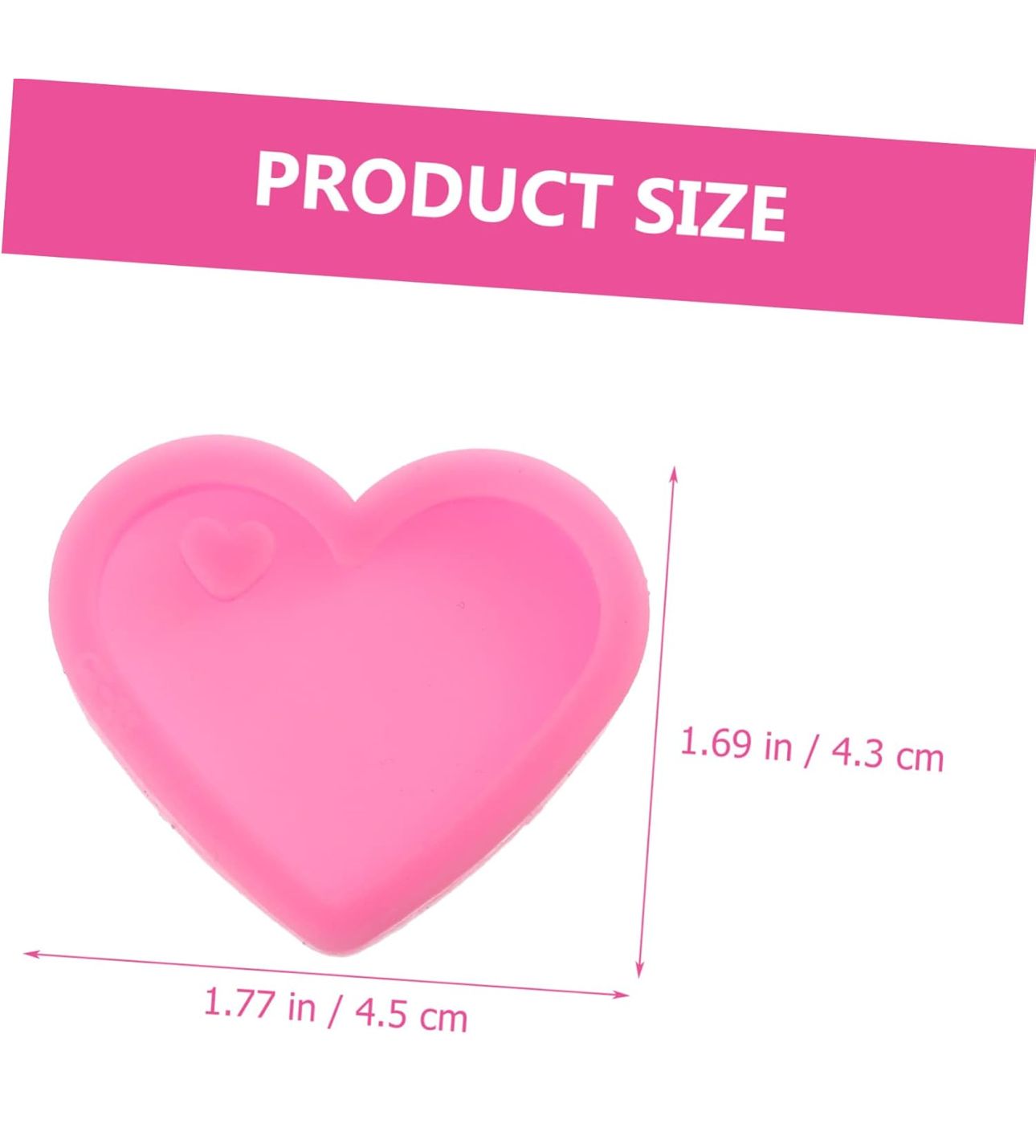 Molde rosado corazón profundo