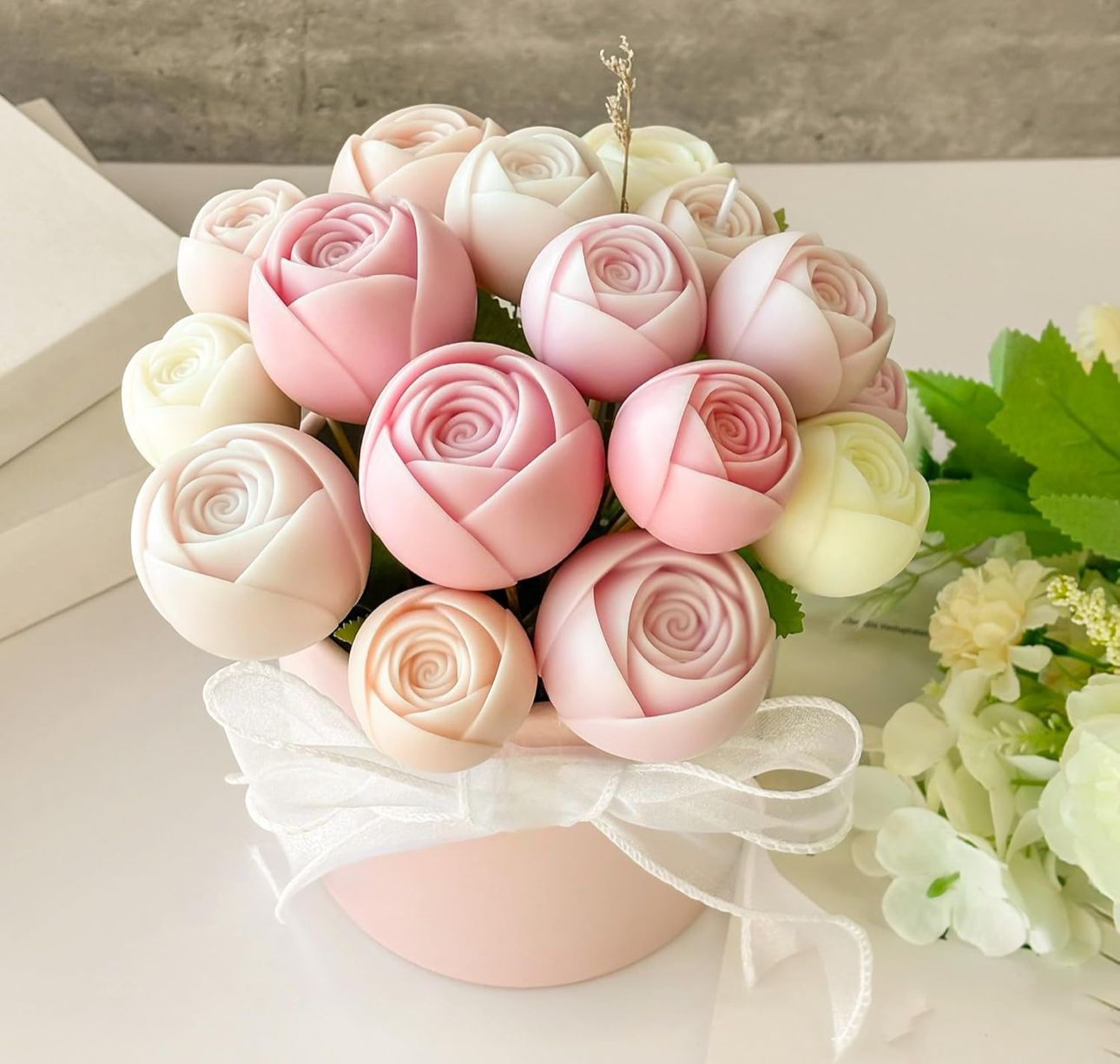 Molde para Velones y Jabones en Forma de Rosas